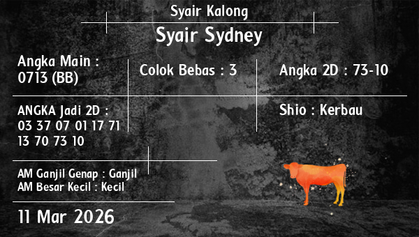 Syair Kalong - Syair Sydney