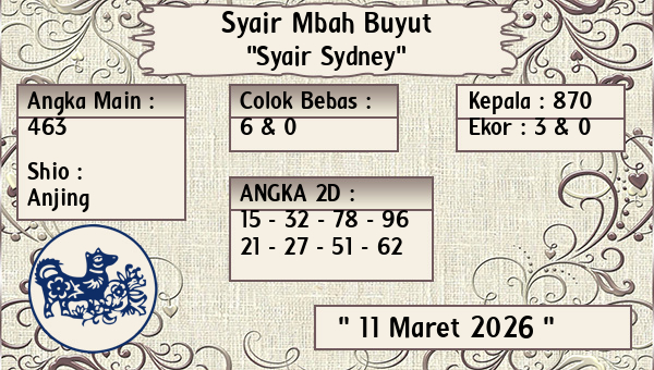 Syair Mbah Buyut - Syair Sydney