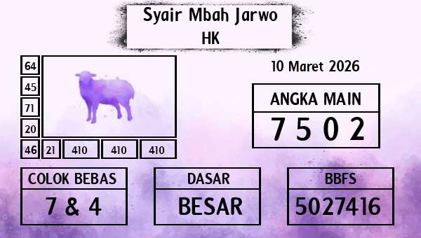 Syair Mbah Jarwo - HK