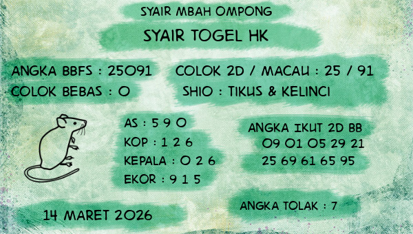 Syair Mbah Ompong - Syair Togel HK
