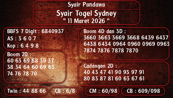Syair Pandawa - Syair Togel Sydney
