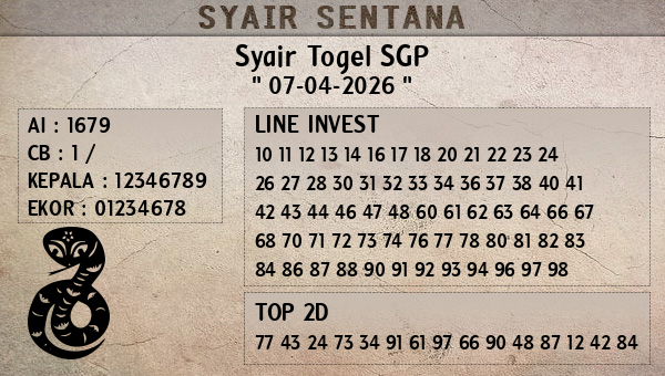  - Syair Togel SGP
